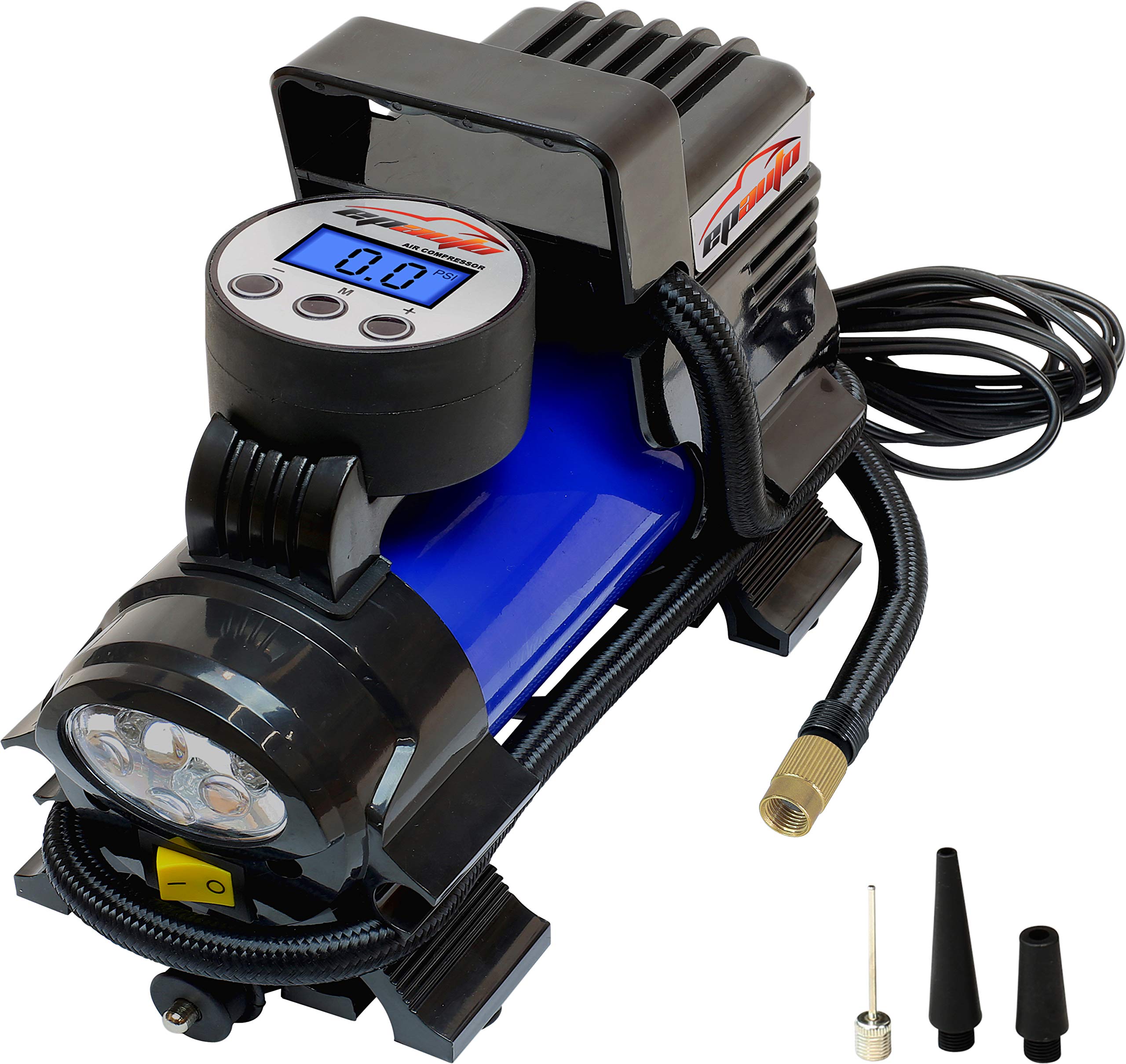 EPAuto 12V DC Portable Air Compressor Pump (Blue)