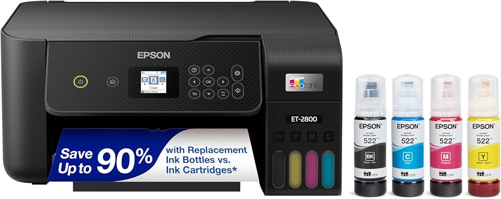 Epson EcoTank ET-2800 Wireless Color All-in-One Printer