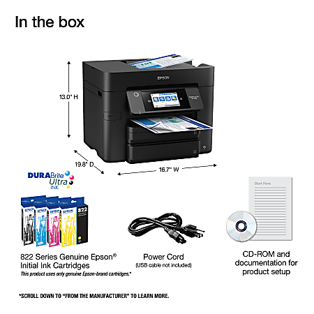 Epson WorkForce Pro WF-4830 Wireless All-in-One Inkjet Printer