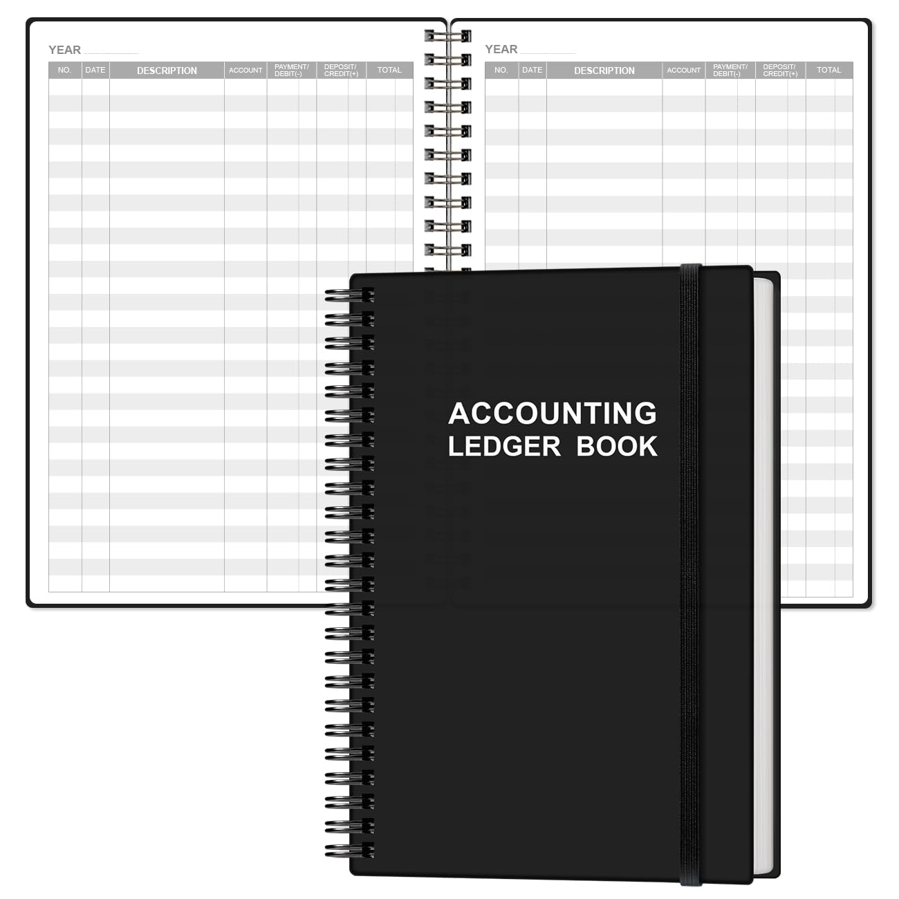 Extra Mile Ledger Notebook for Bookkeeping and Accounting