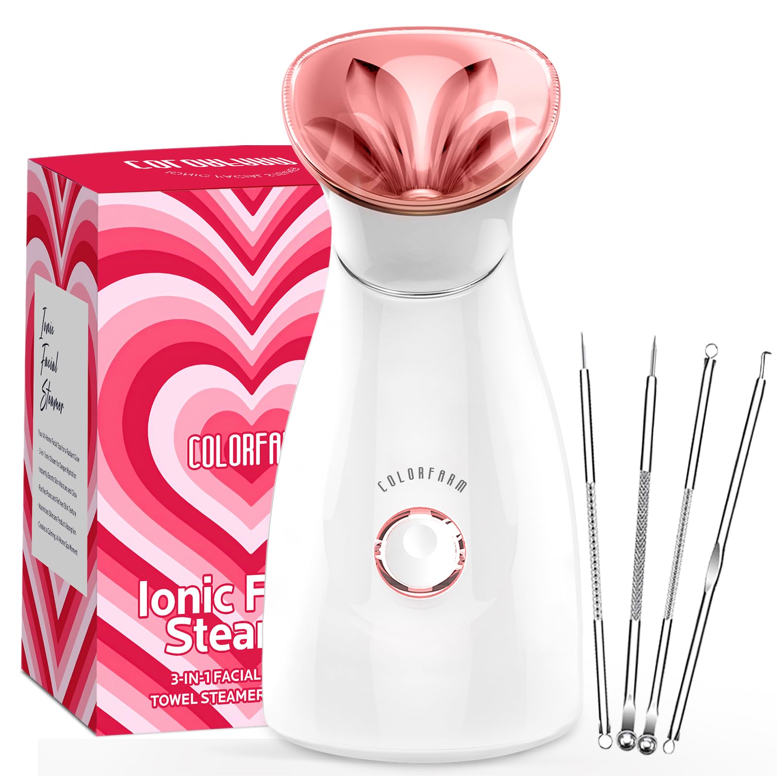 Facial Steamer, Nano Ionic Face Steamer with High Pressure Mist Output, Pore Cleanser