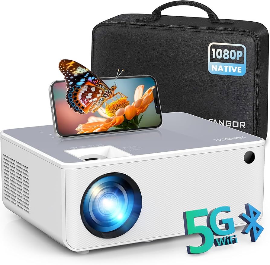 FANGOR WiFi Bluetooth Projector, FANGOR 1080P HD Projector
