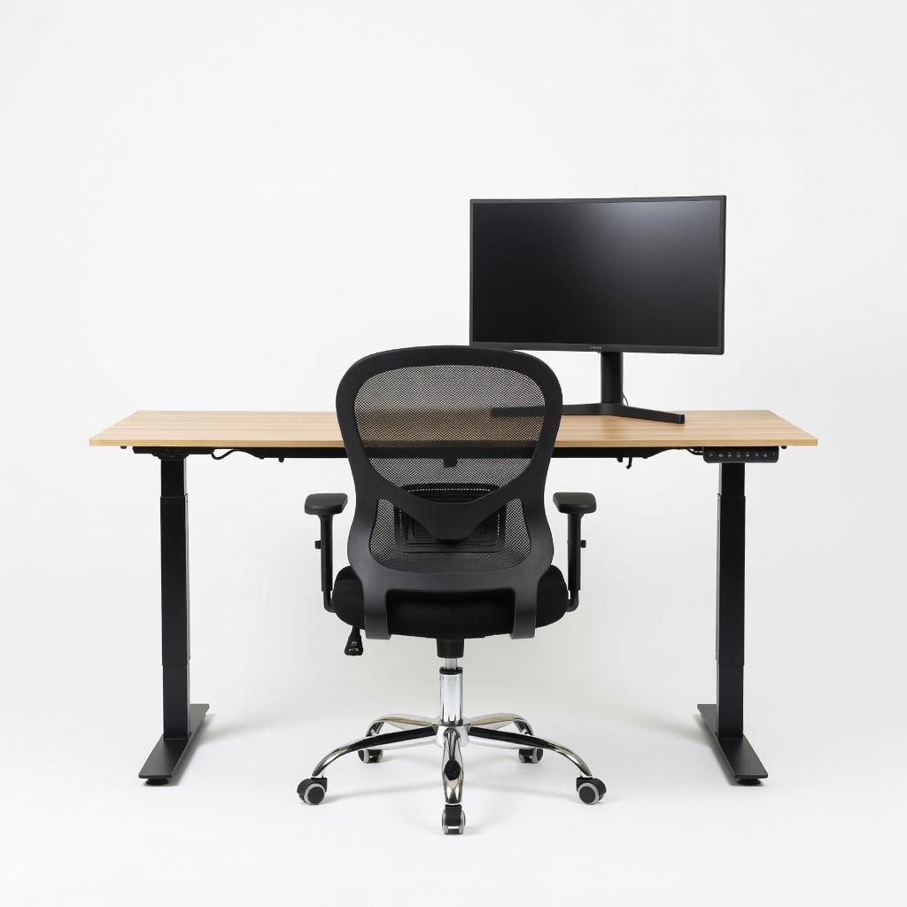 Fezibo Electric Standing Desk 48-Inch + SIHOO M18 Ergonomic Chair + Samsung LS27C310EA 27-Inch Curved Monitor