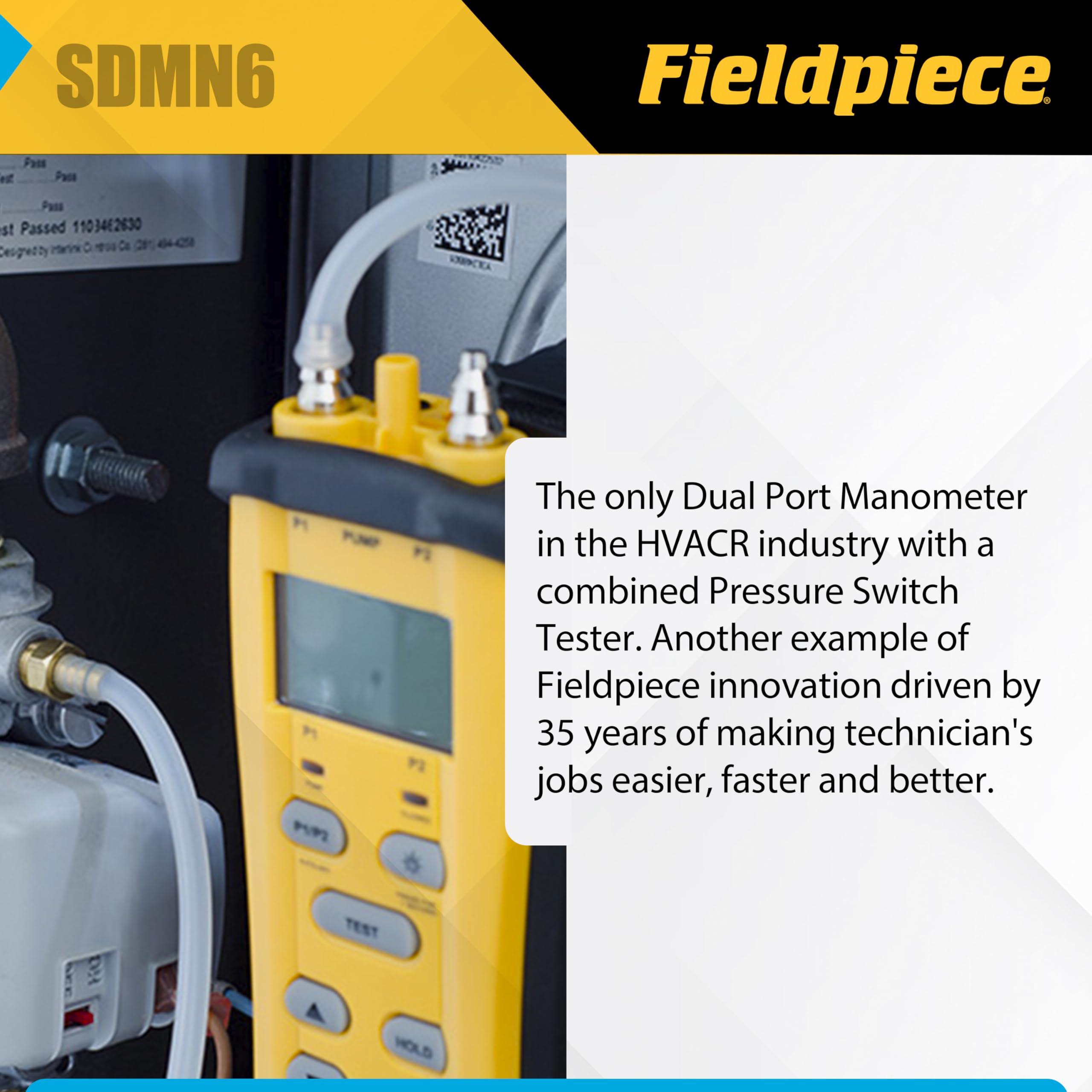 Fieldpiece SDMN6 Dual Port Manometer