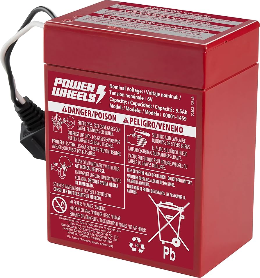 Fisher-Price Power Wheels 6V Battery (00801-1801)