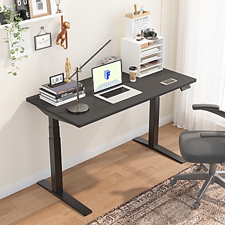 Flexispot E7 Pro 55-Inch Electric Standing Desk + SIHOO Doro C300 Ergonomic Chair + Dell S2722QC 27-Inch QHD Monitor Setup