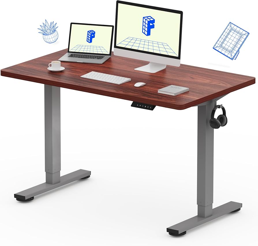 FlexiSpot EN1 48-Inch Standing Desk Converter, Hbada Ergonomic Mesh Office Chair, Dell S2721QS 27-Inch 4K Monitor