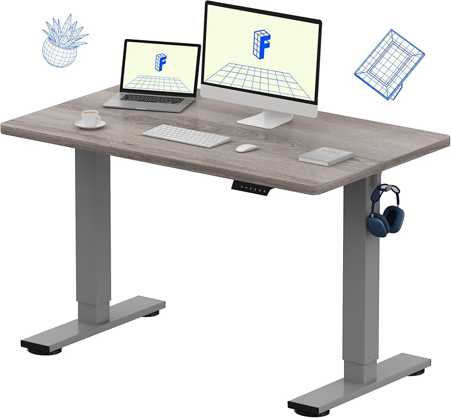 FlexiSpot EN1 Standing Desk 48x30 + Hbada N200 Ergonomic Mesh Chair + Dell S2721QS 27-Inch 4K Monitor