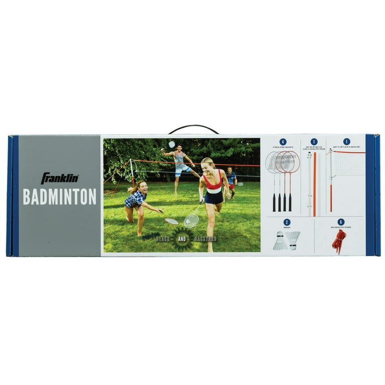 Franklin Sports Portable Badminton Set - 4 Player with Net and Poles