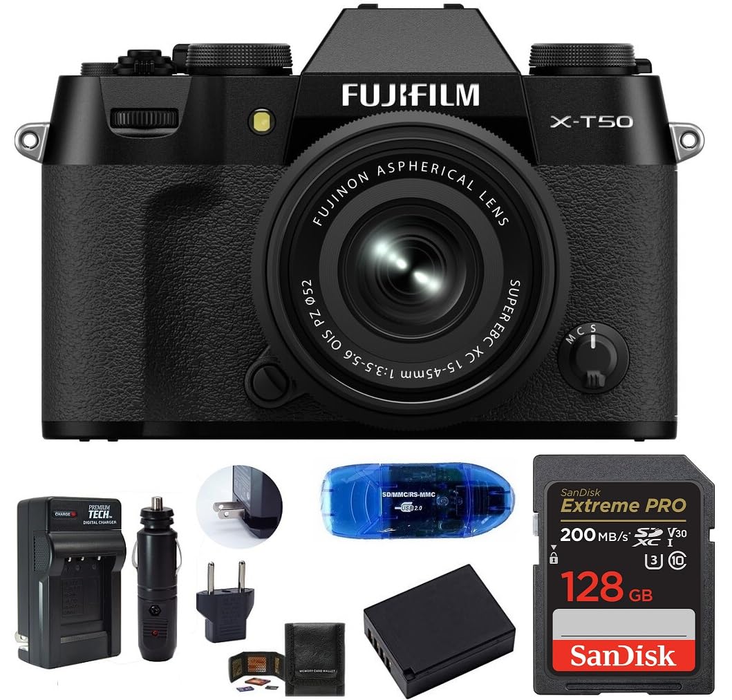 Fujifilm X-T50 Mirrorless Camera with XC 15-45mm Lens