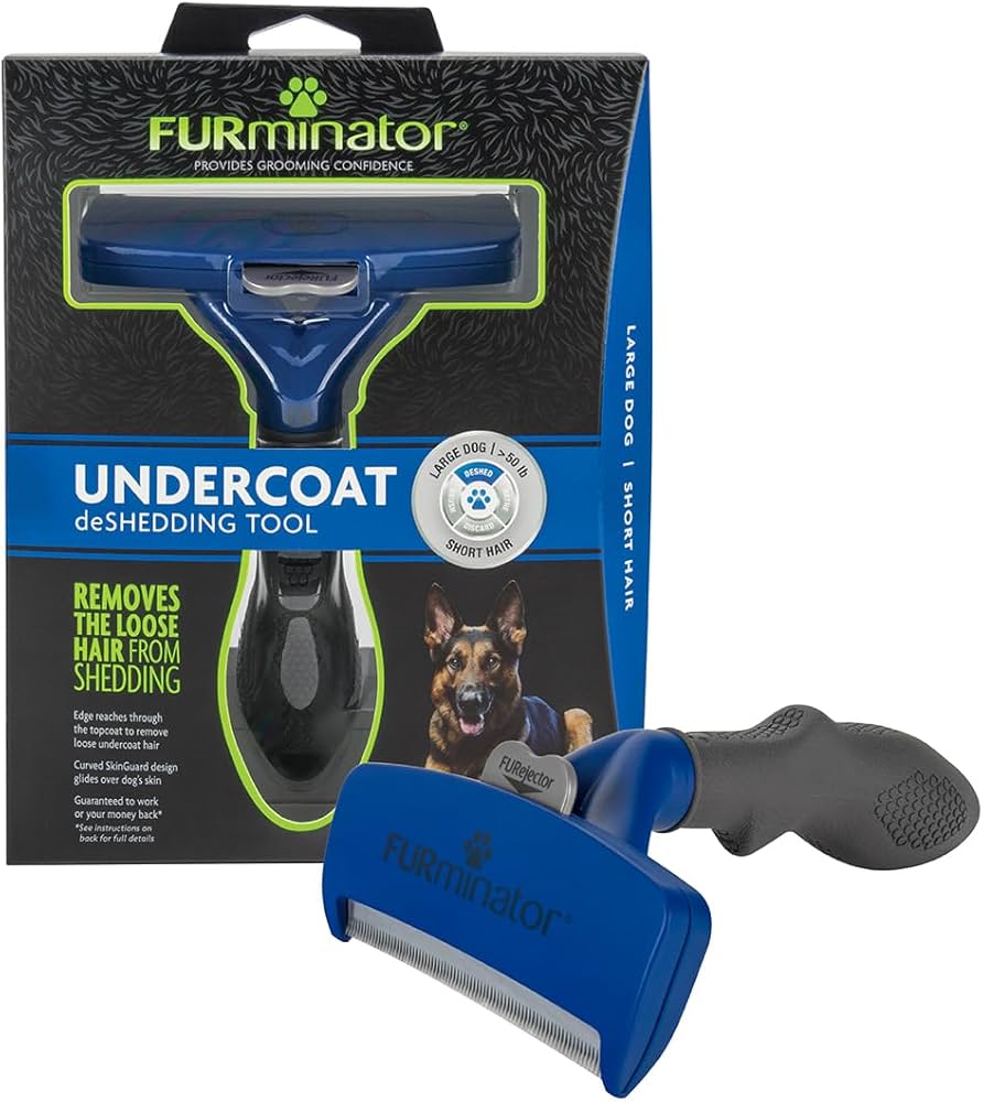 FURminator deShedding Tool for Dogs, Short Hair, Large