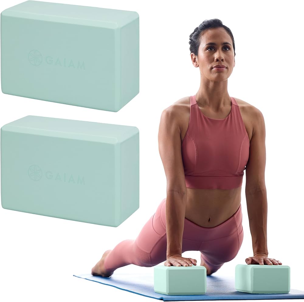 Gaiam Essentials Yoga Block – Standard Size, EVA Foam, Non-Slip