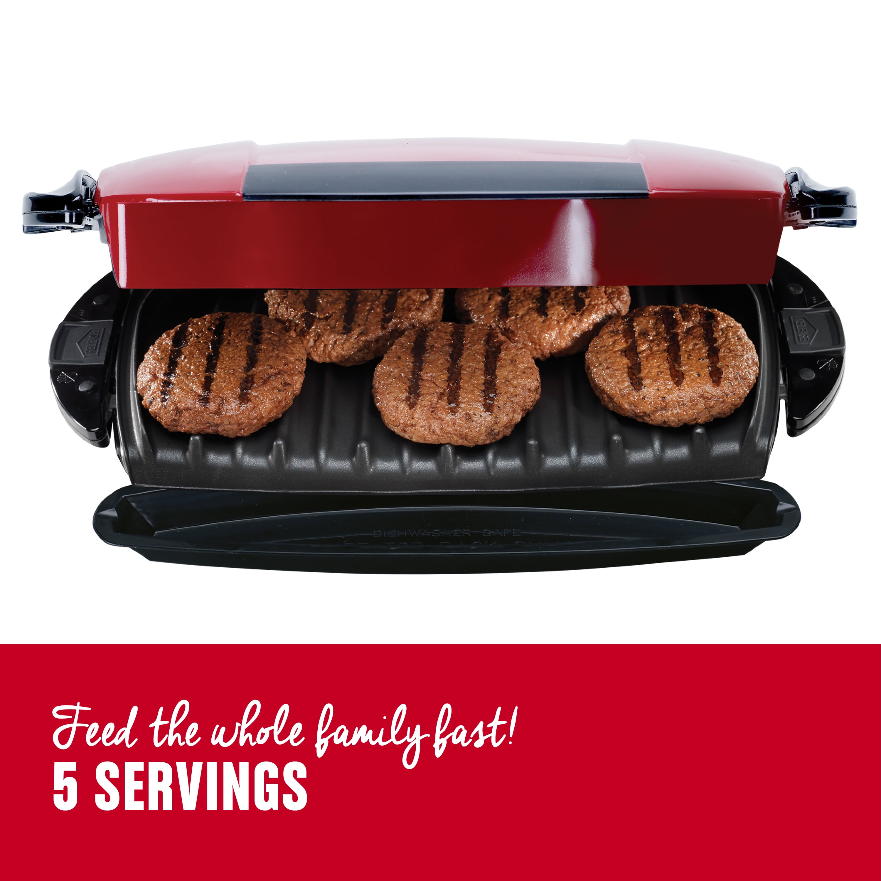 George Foreman 5-Serving Removable Plate Grill and Griddle (GRP5A)