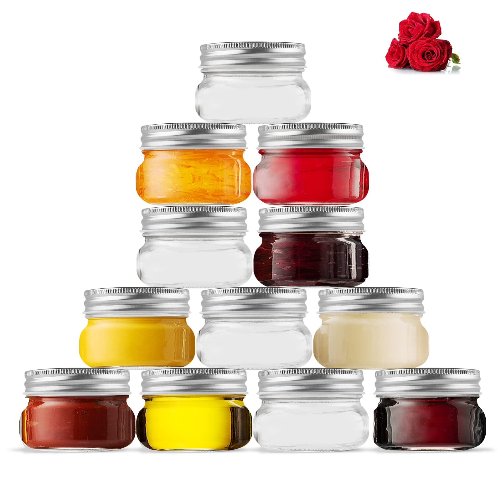 Glass Mason Jars 4 oz (12-pack)