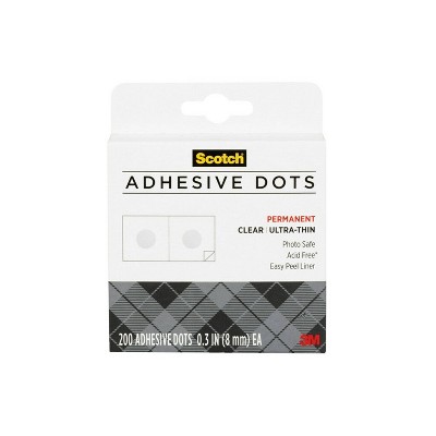 Glue Dots Clear Removable Dots (1/2", 200ct)