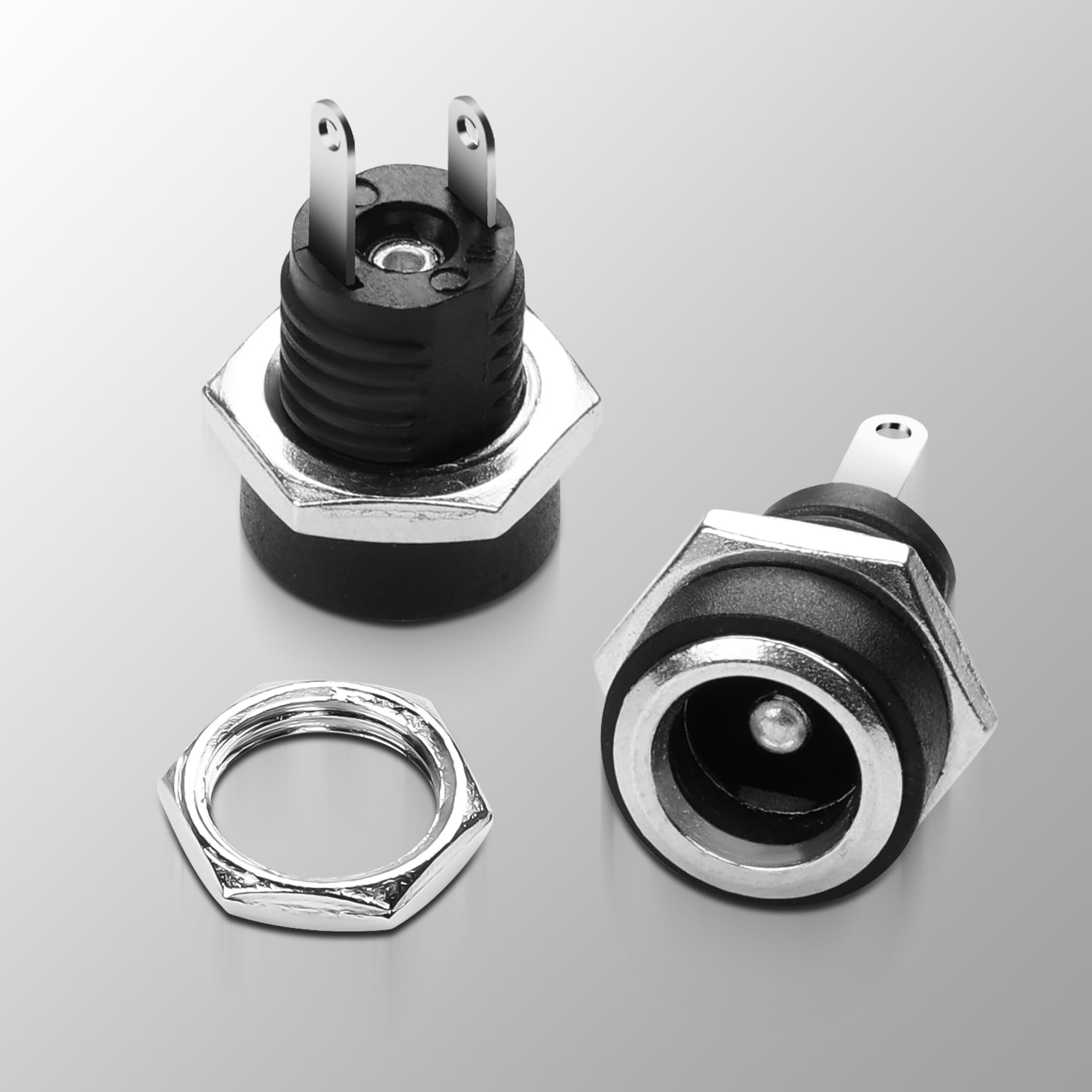 GME 10 Pack DC Power Jack Female Panel Mount