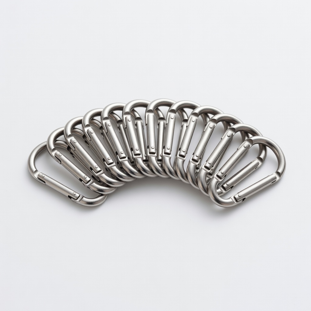 12 Pack Stainless Steel Mini Carabiners