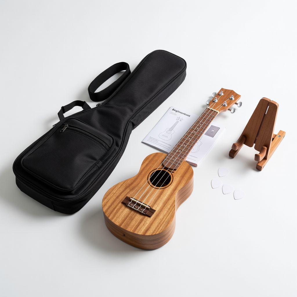 21 Inch Soprano Ukulele Kit for Beginners Adults Kids w/Gig Bag