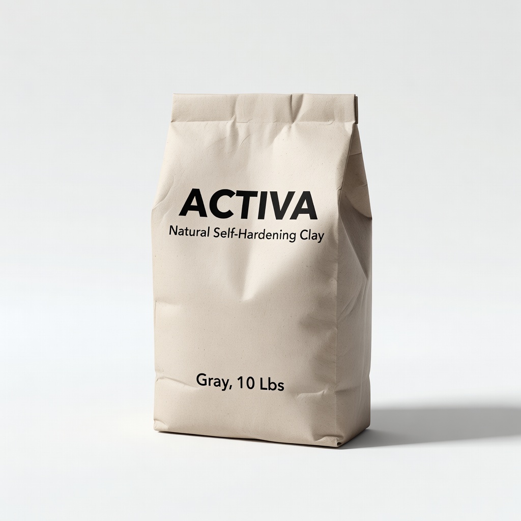 ACTIVA Natural Self-Hardening Clay, Gray, 10 Lbs