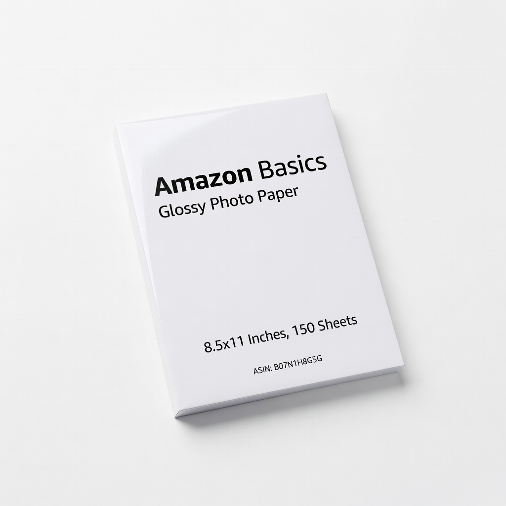 Amazon Basics Glossy Photo Paper, 8.5x11 Inches, 150 Sheets (ASIN: B07N1H8G5G)