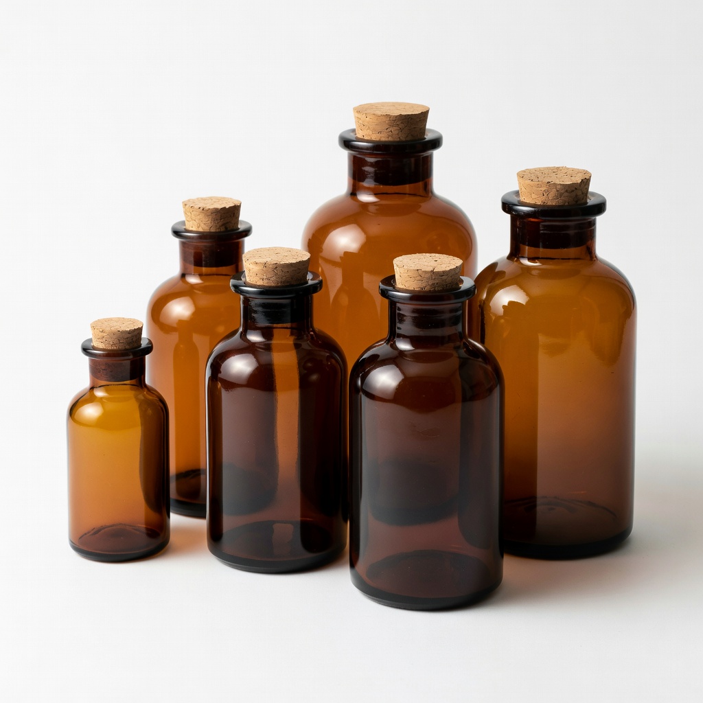 Amber Glass Storage Bottles (ASIN: B07Z8F5Q5Q)