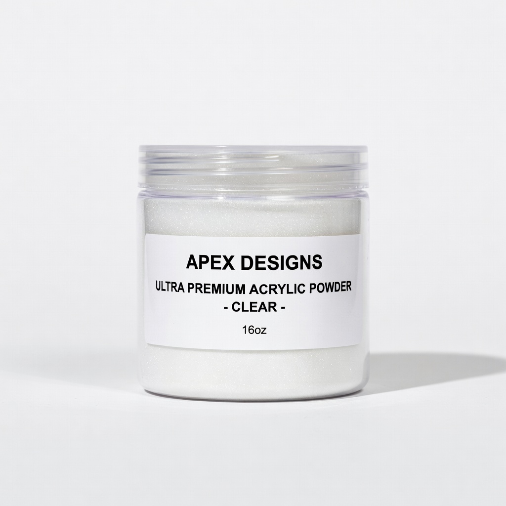 Apex Designs Ultra Premium Acrylic Powder - Clear 16oz