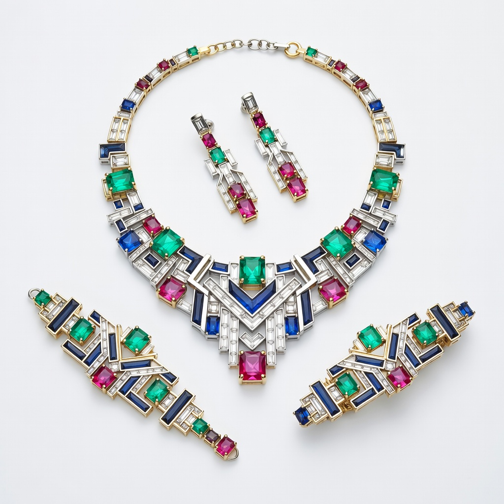 Art Deco Jewelry: Modernist Diamonds and Colored Gems by Michael K. McLeod