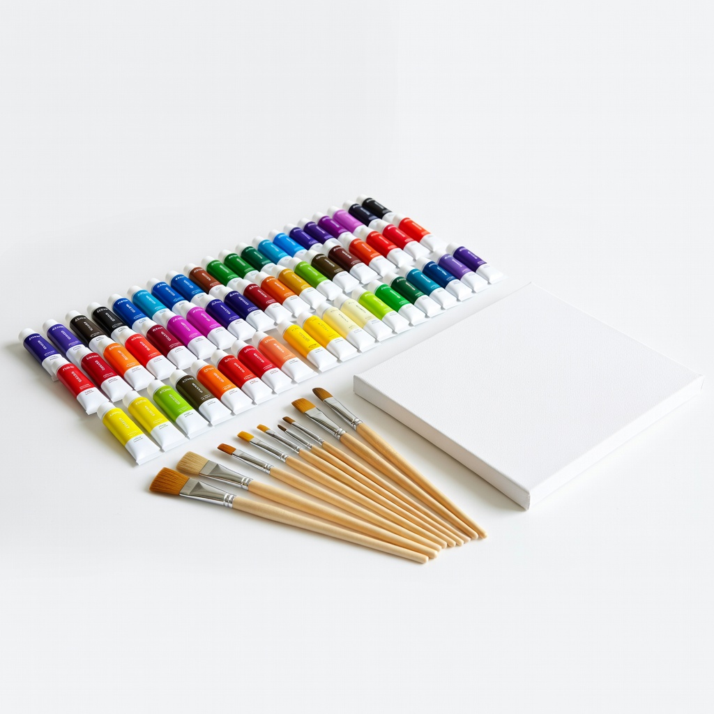 ARTISTRO Acrylic Painting Set, 50 Colors with Brushes and Canvas