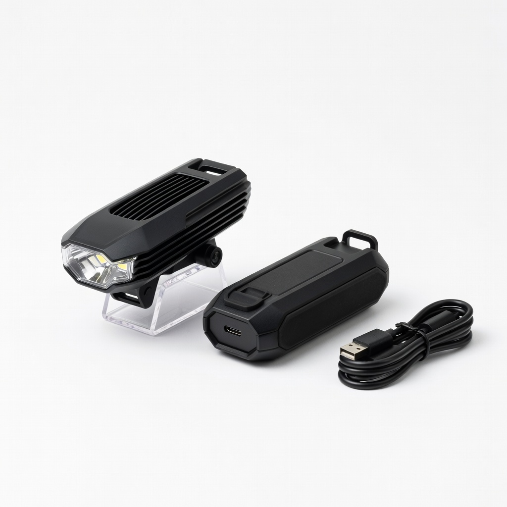 Ascher USB Rechargeable Bike Light Set
