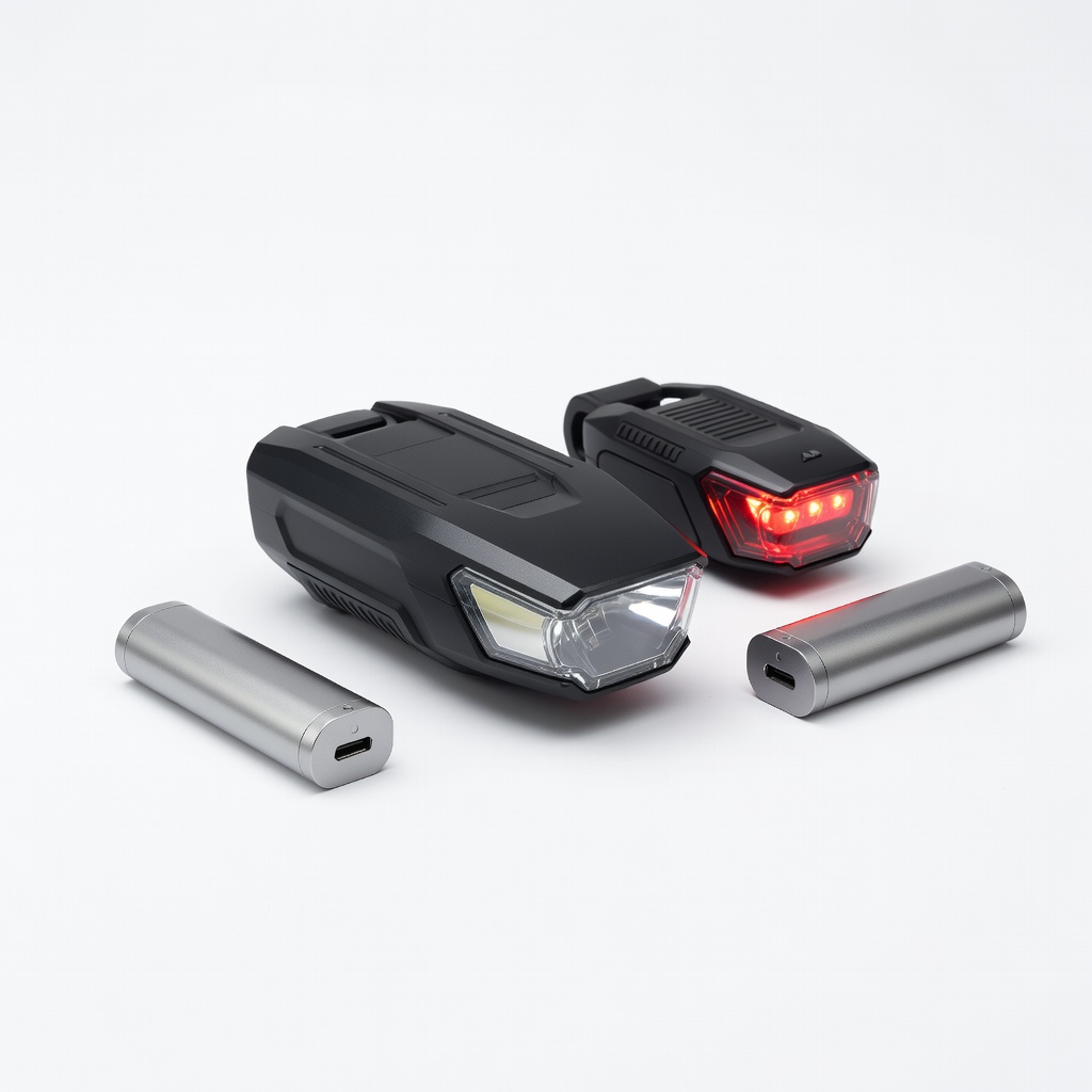 Ascher USB Rechargeable Bike Light Set