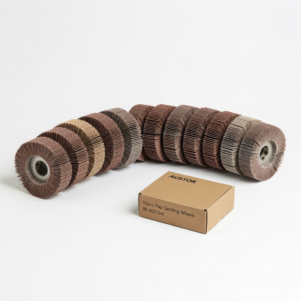 AUSTOR 10pcs Flap Sanding Wheels (80-400 Grit)
