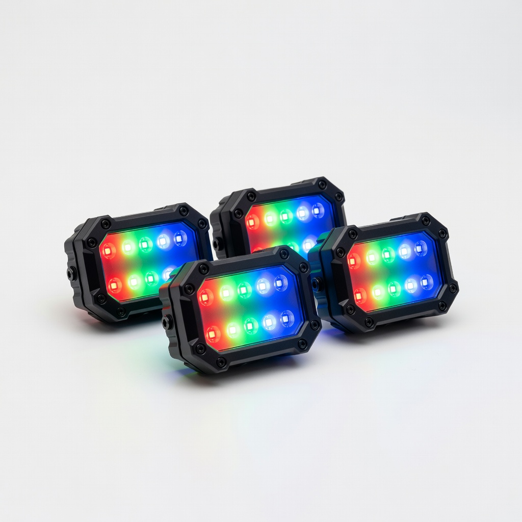 AUXBEAM 4PCS RGB LED Rock Lights