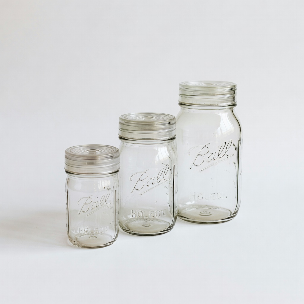 Ball Mason Jars with Airlock Lids (for small batches)
