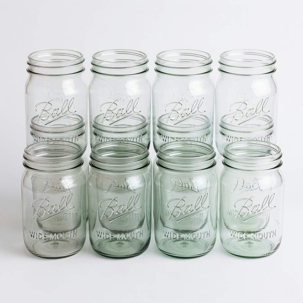 Ball Wide Mouth Pint Mason Jars, 16 oz, 12 Pack