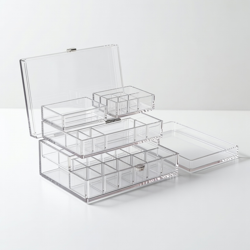 Beetles Acrylic Nail Organizer Storage Case