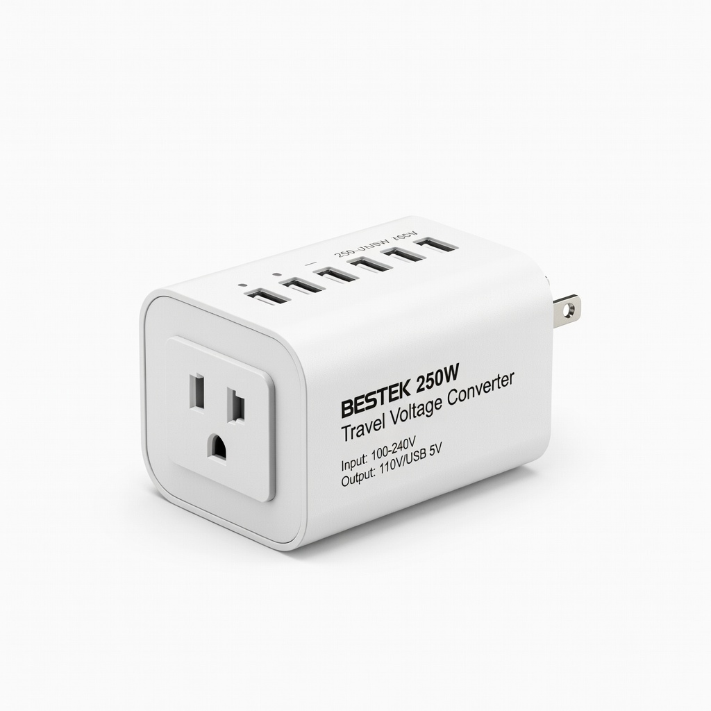 BESTEK 250W Travel Voltage Converter