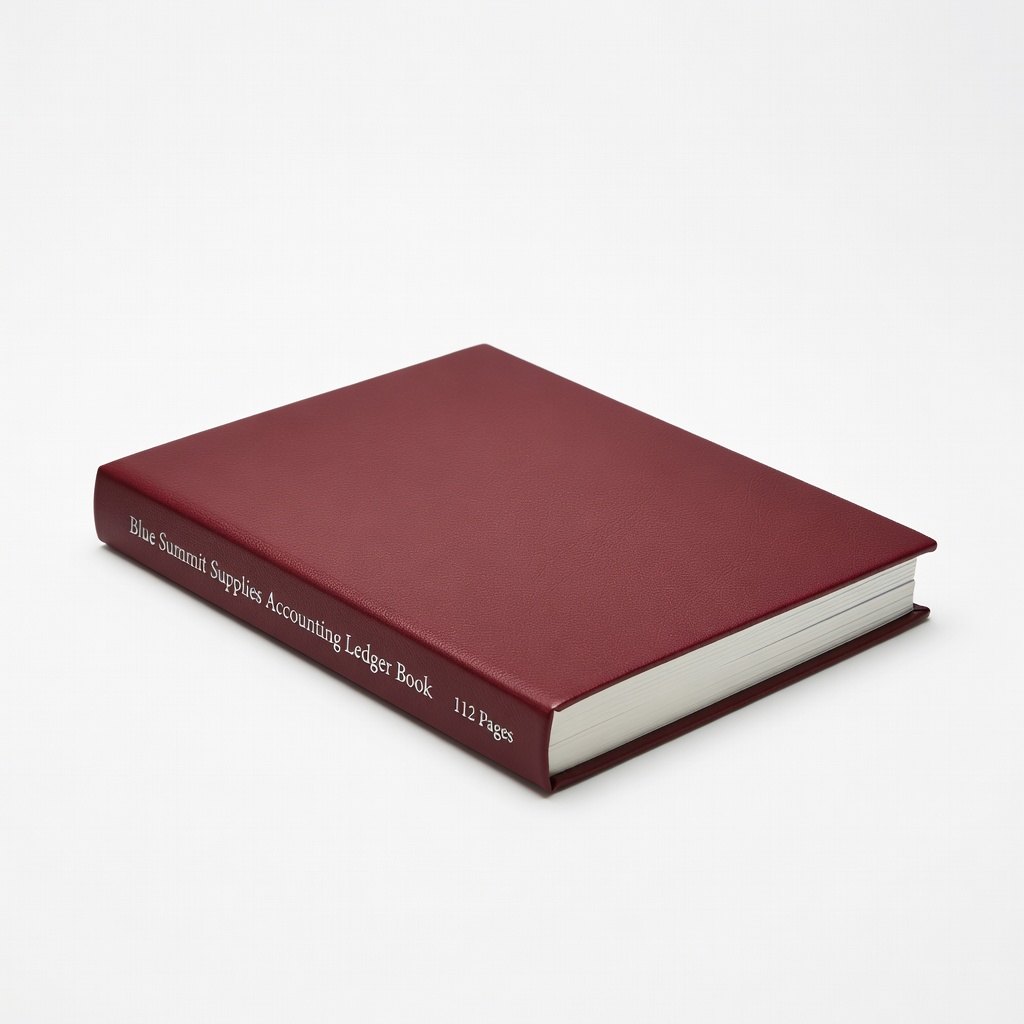 Blue Summit Supplies Accounting Ledger Book, 112 Pages, Burgundy