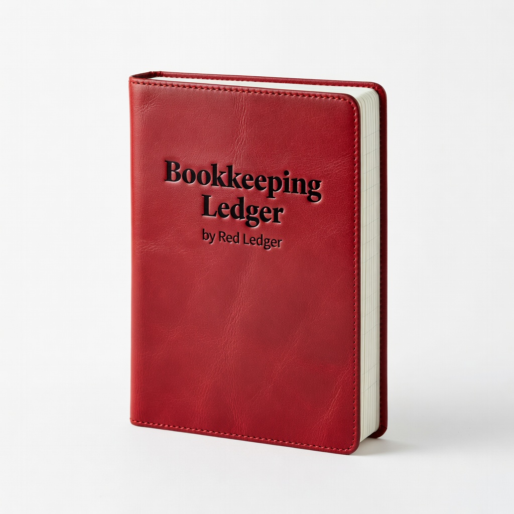 Bookkeeping Ledger Notebook by Red Ledger (ASIN: B07Z8G5Z5Z)
