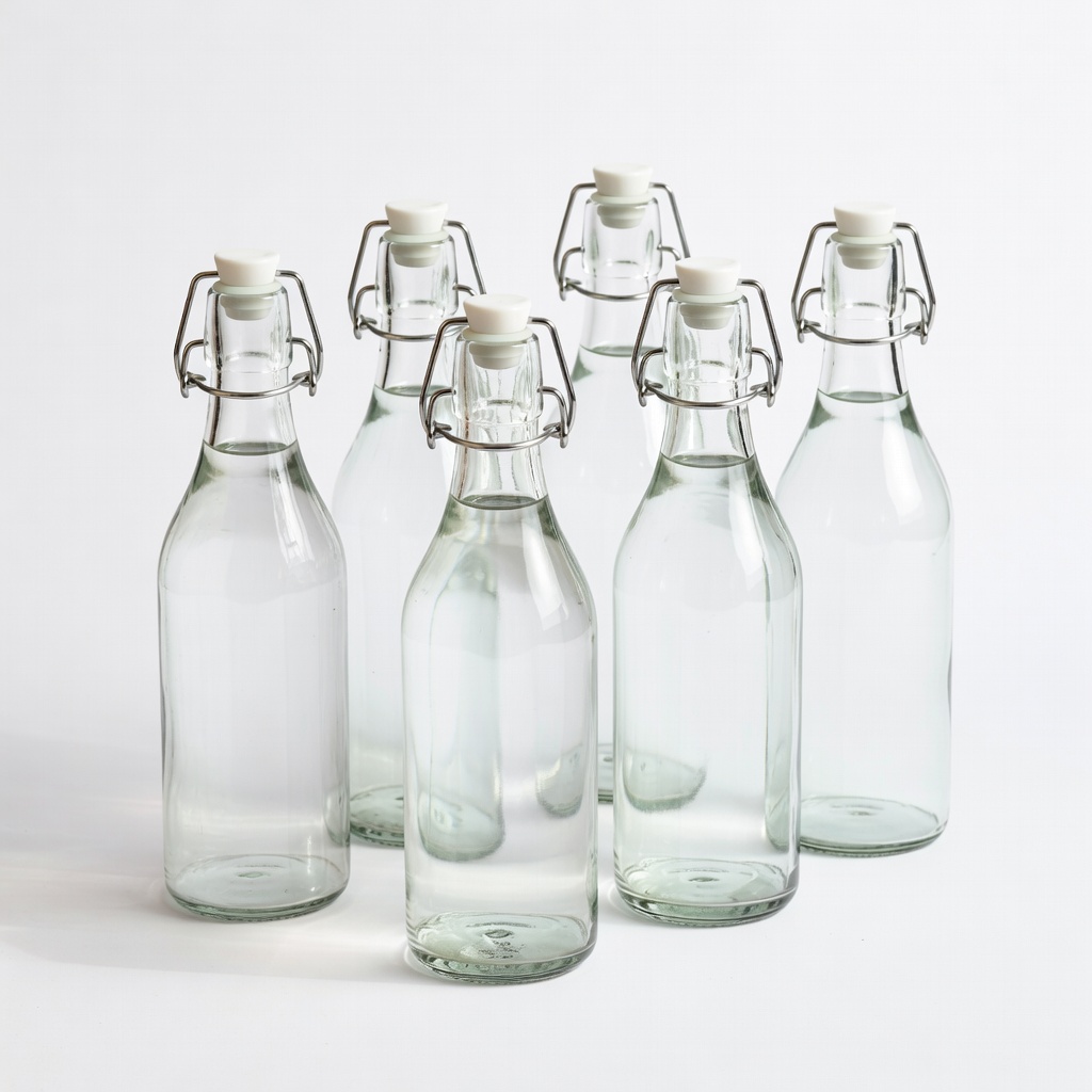 Bormioli Rocco Fido Glass Swing-Top Bottles (Set of 6)