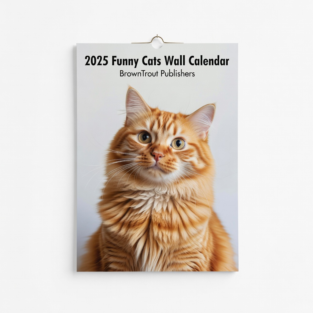 BrownTrout Publishers 2025 Funny Cats Wall Calendar