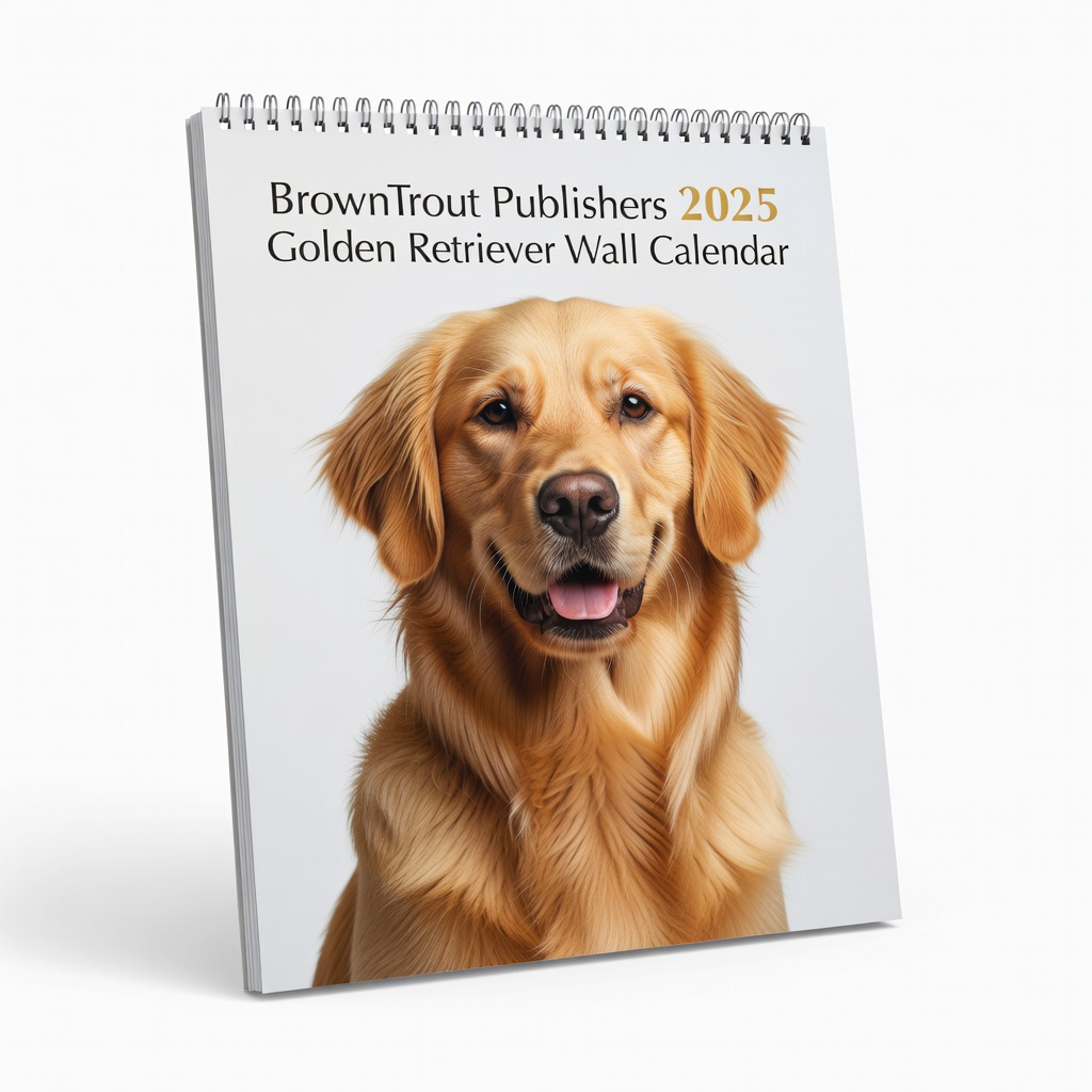 BrownTrout Publishers 2025 Golden Retriever Wall Calendar