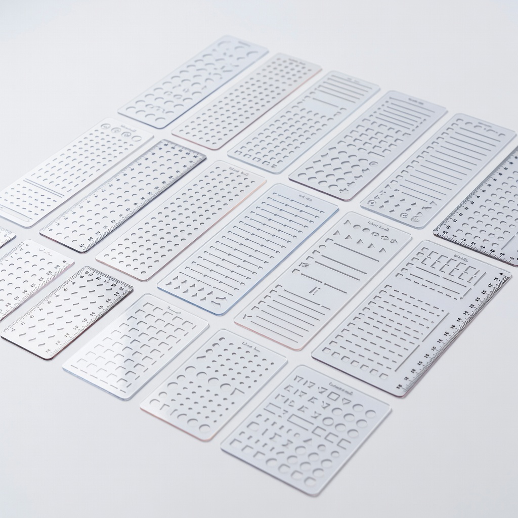 Bullet Journal Stencil Ruler Set, 12 Designs for Planners
