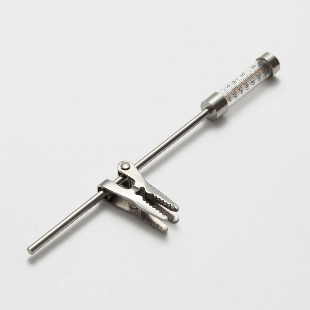 Candle Making Thermometer Stainless Steel Candy Making Thermometer with Pot Clip