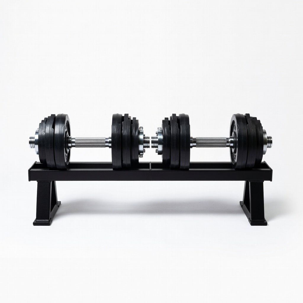 CAP Barbell Adjustable Dumbbell Set with Rack, 40-Pounds (20 lbs x 2)