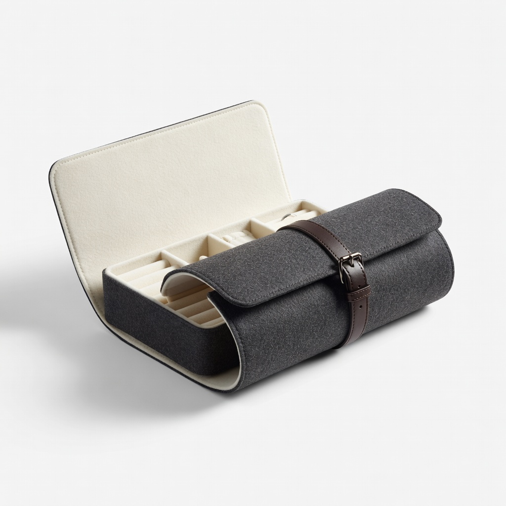 Case Elegance Felt Jewelry Roll
