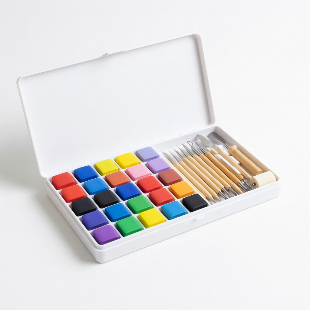 Caydo Polymer Clay Kit 24 Colors with Sculpting Tools