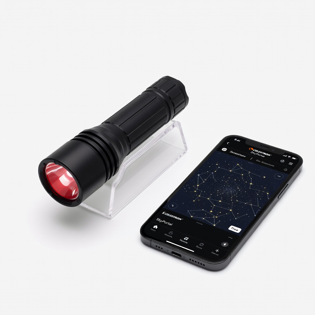 Celestron SkyPortal App (Free, but Red Light Flashlight)