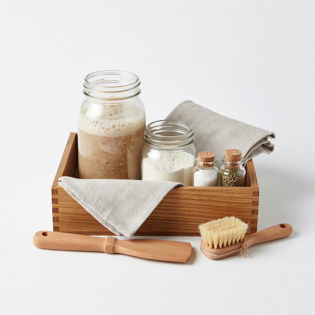Complete Sourdough Bread Starter Kit with Live Culture