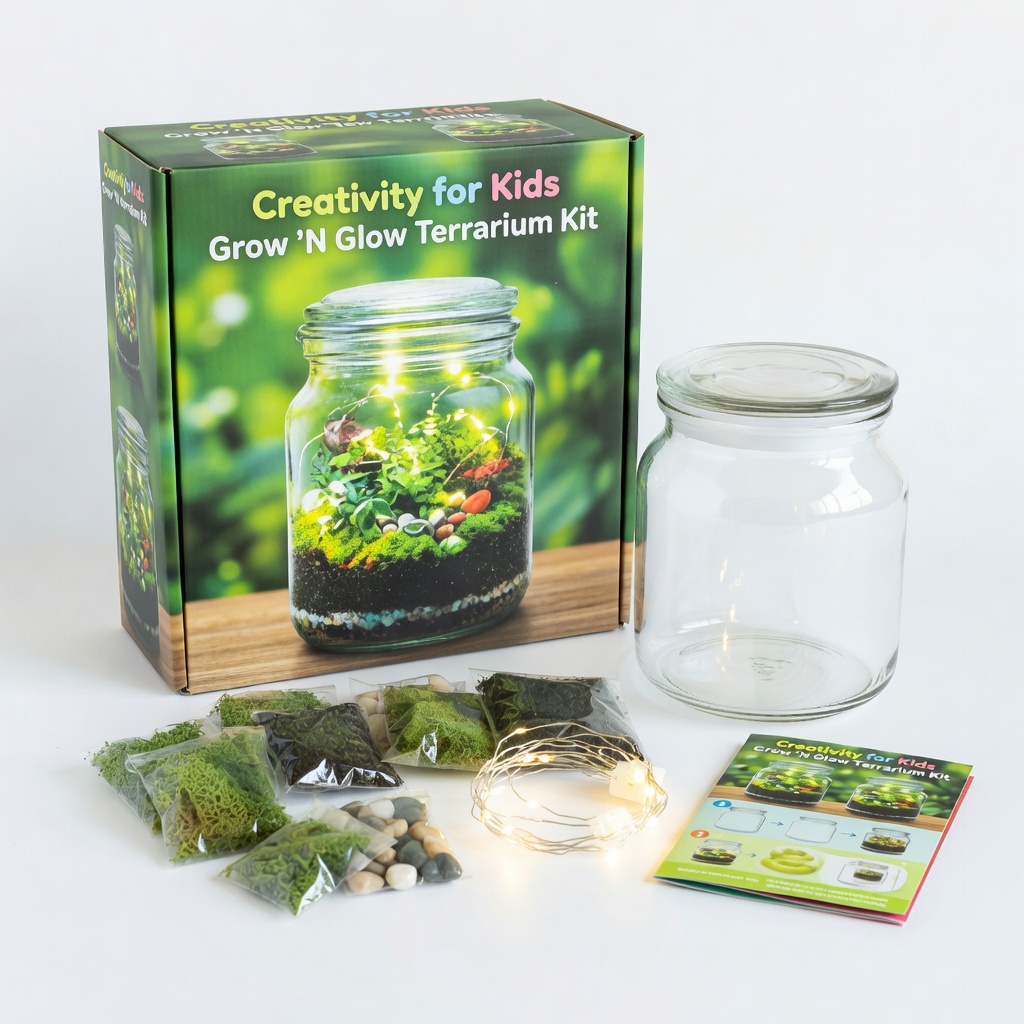 Creativity for Kids Grow 'N Glow Terrarium Kit (ASIN: B07D5J6Z3P)