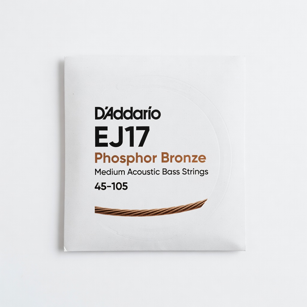 D'Addario EJ17 Phosphor Bronze Medium Acoustic Bass Strings (45-105)